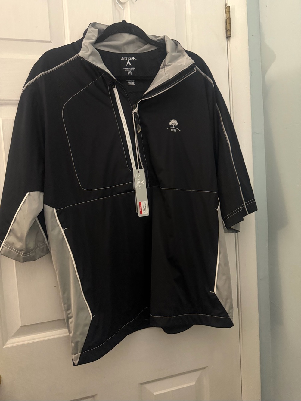 Antigua Men's L Desert Dry Xtra-Lite Quarter Zip Golf Pullover Jacket NWT